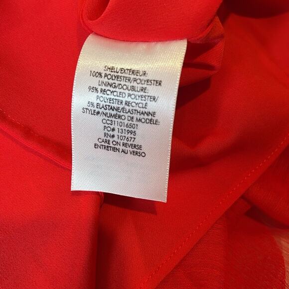 Alice + Olivia Holly Ruffle Tiered Asymmetric High Low Red Maxi Dress Sz 2 - Picture 11 of 11